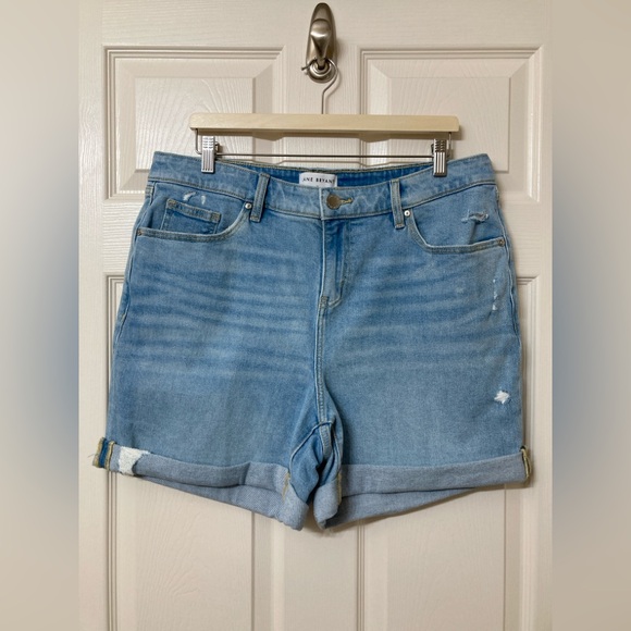 Bundle of Lane Bryant Mid Rise Boyfriend Black Light Wash Jean Shorts 14 Denim - Picture 2 of 16